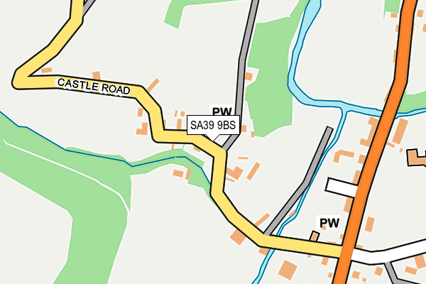 SA39 9BS map - OS OpenMap – Local (Ordnance Survey)