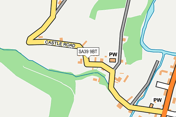 SA39 9BT map - OS OpenMap – Local (Ordnance Survey)
