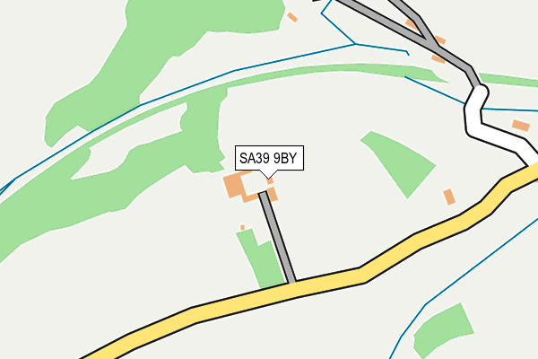 SA39 9BY map - OS OpenMap – Local (Ordnance Survey)