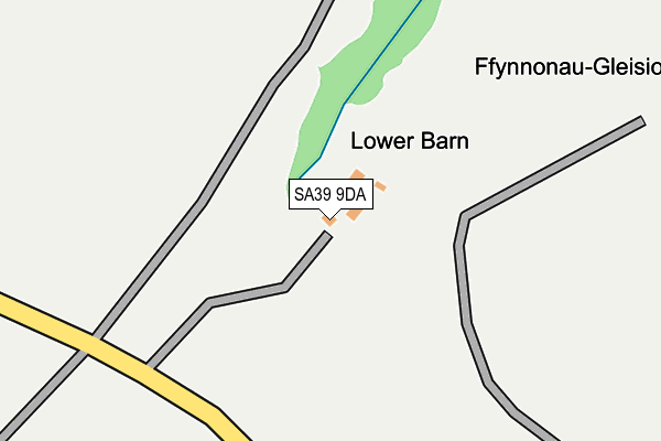 SA39 9DA map - OS OpenMap – Local (Ordnance Survey)