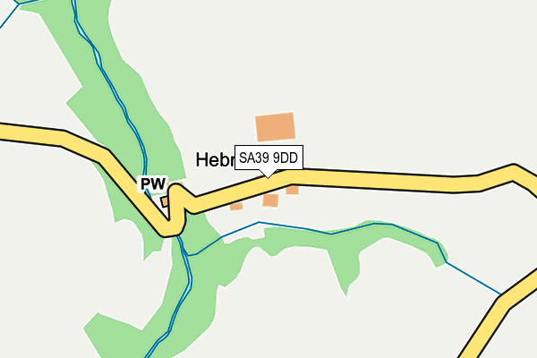 SA39 9DD map - OS OpenMap – Local (Ordnance Survey)