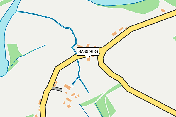 SA39 9DG map - OS OpenMap – Local (Ordnance Survey)