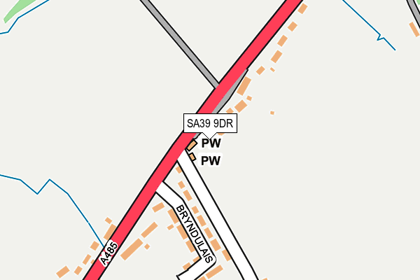 SA39 9DR map - OS OpenMap – Local (Ordnance Survey)