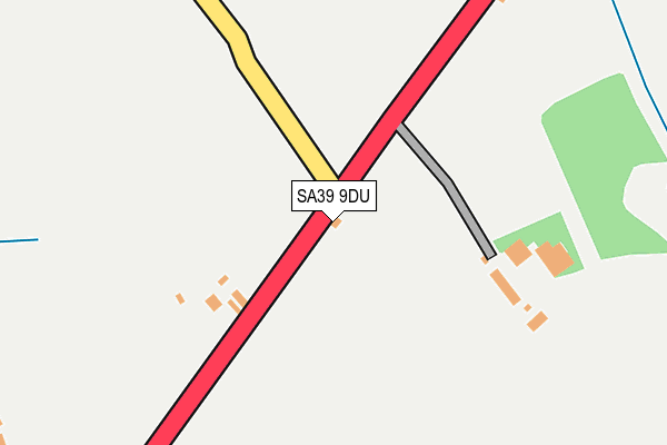 SA39 9DU map - OS OpenMap – Local (Ordnance Survey)