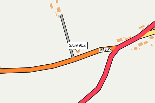 SA39 9DZ map - OS OpenMap – Local (Ordnance Survey)