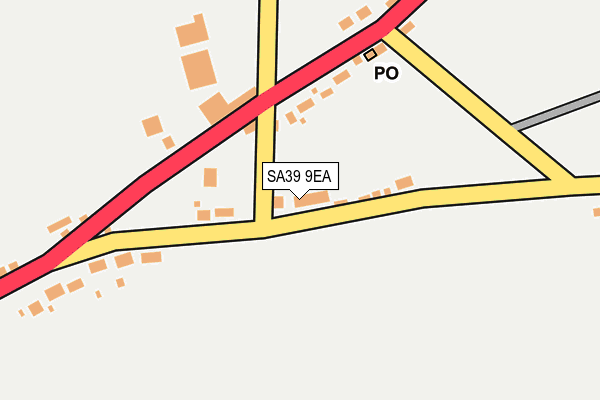 SA39 9EA map - OS OpenMap – Local (Ordnance Survey)