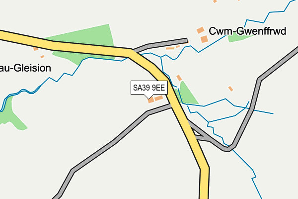 SA39 9EE map - OS OpenMap – Local (Ordnance Survey)