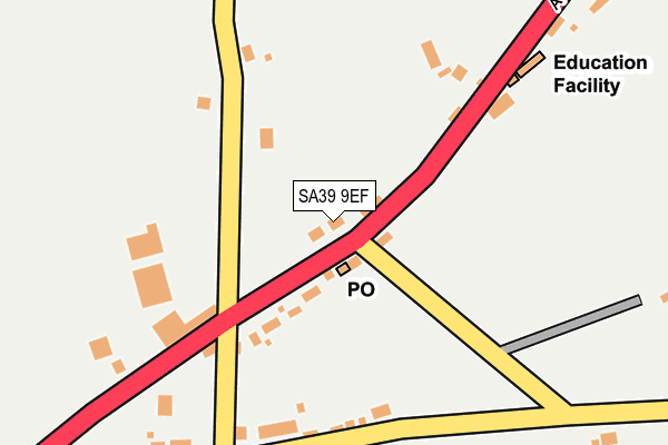 SA39 9EF map - OS OpenMap – Local (Ordnance Survey)