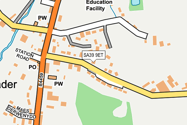 SA39 9ET map - OS OpenMap – Local (Ordnance Survey)