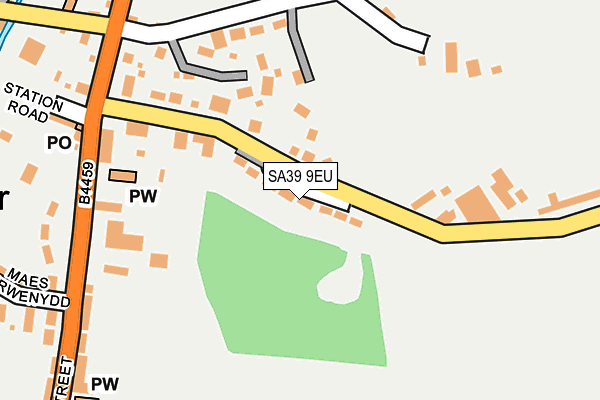 SA39 9EU map - OS OpenMap – Local (Ordnance Survey)