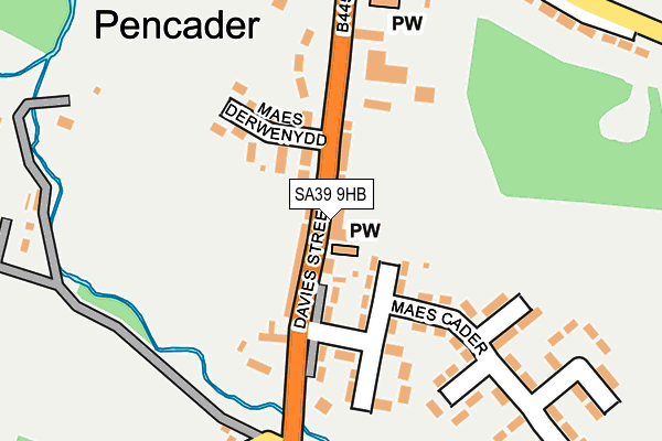 SA39 9HB map - OS OpenMap – Local (Ordnance Survey)