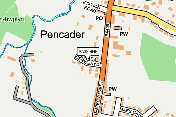 SA39 9HF map - OS OpenMap – Local (Ordnance Survey)