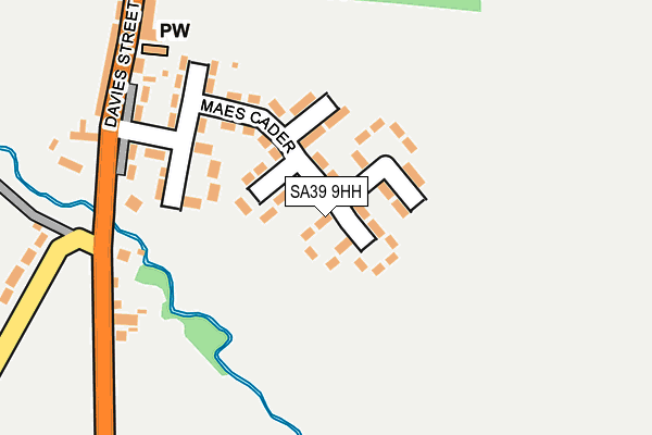 SA39 9HH map - OS OpenMap – Local (Ordnance Survey)