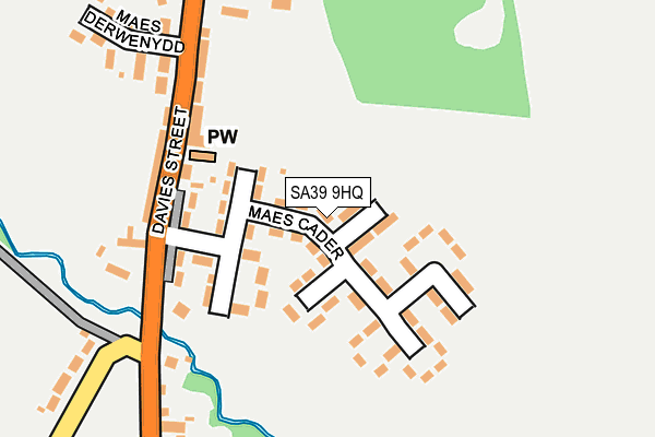 SA39 9HQ map - OS OpenMap – Local (Ordnance Survey)