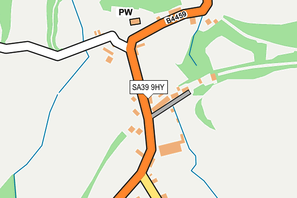 SA39 9HY map - OS OpenMap – Local (Ordnance Survey)