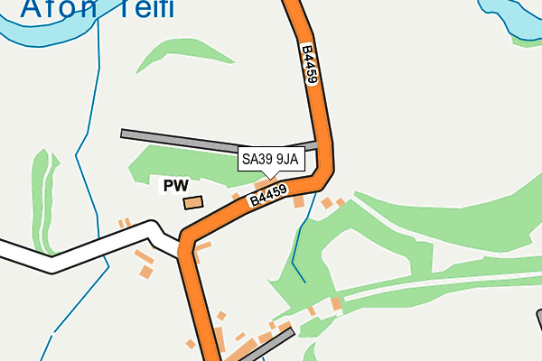 SA39 9JA map - OS OpenMap – Local (Ordnance Survey)