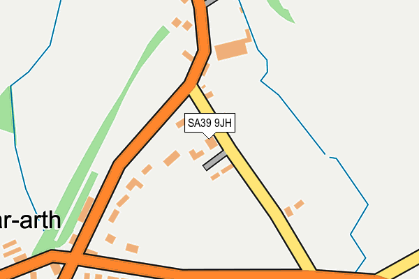 SA39 9JH map - OS OpenMap – Local (Ordnance Survey)