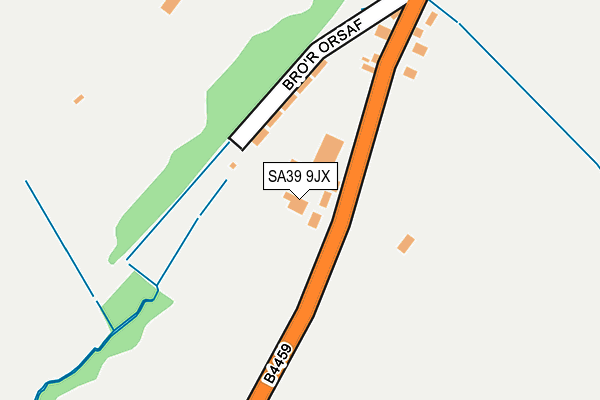 SA39 9JX map - OS OpenMap – Local (Ordnance Survey)