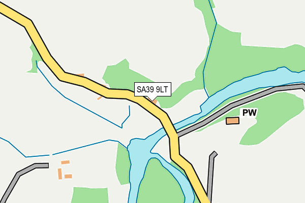 SA39 9LT map - OS OpenMap – Local (Ordnance Survey)