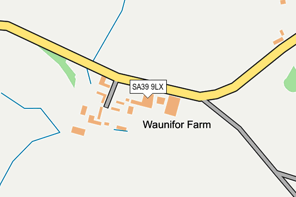 SA39 9LX map - OS OpenMap – Local (Ordnance Survey)