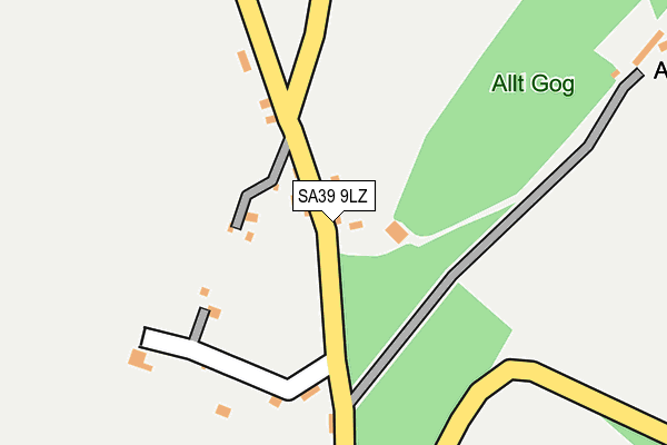 SA39 9LZ map - OS OpenMap – Local (Ordnance Survey)
