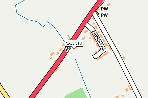 SA39 9TU map - OS OpenMap – Local (Ordnance Survey)