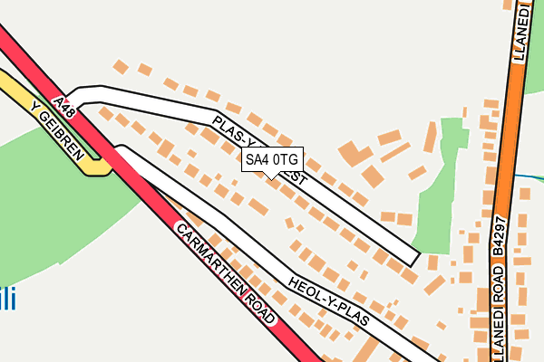 SA4 0TG map - OS OpenMap – Local (Ordnance Survey)