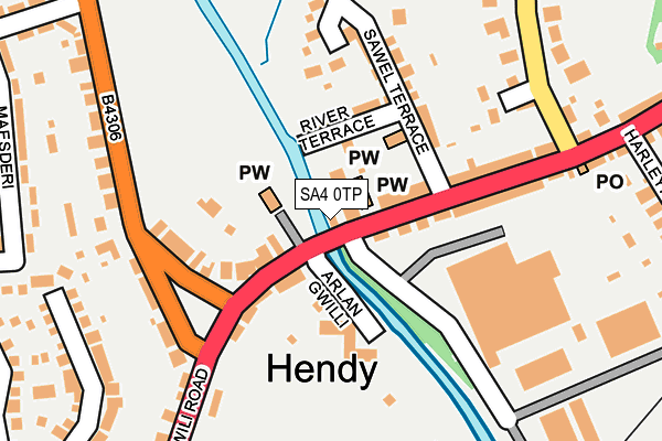 SA4 0TP map - OS OpenMap – Local (Ordnance Survey)