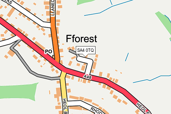 SA4 0TQ map - OS OpenMap – Local (Ordnance Survey)