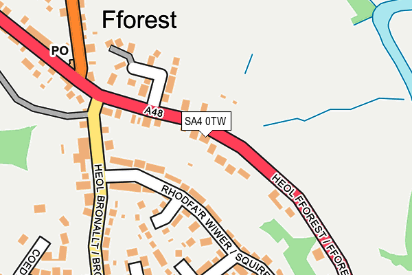 SA4 0TW map - OS OpenMap – Local (Ordnance Survey)
