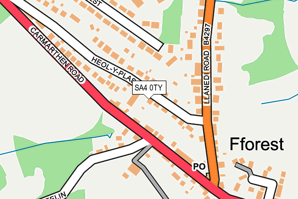 SA4 0TY map - OS OpenMap – Local (Ordnance Survey)