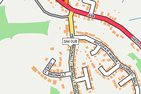 SA4 0UB map - OS OpenMap – Local (Ordnance Survey)