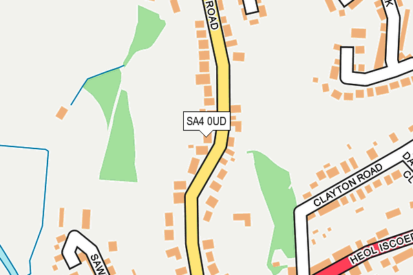 SA4 0UD map - OS OpenMap – Local (Ordnance Survey)