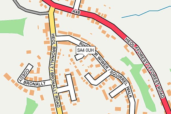 SA4 0UH map - OS OpenMap – Local (Ordnance Survey)