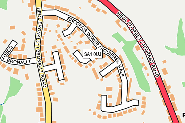 SA4 0UJ map - OS OpenMap – Local (Ordnance Survey)