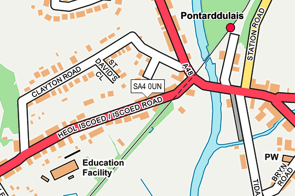 SA4 0UN map - OS OpenMap – Local (Ordnance Survey)