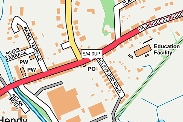 SA4 0UP map - OS OpenMap – Local (Ordnance Survey)