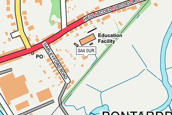 SA4 0UR map - OS OpenMap – Local (Ordnance Survey)