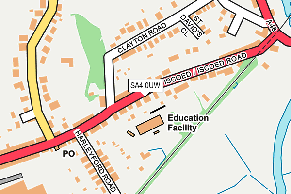 SA4 0UW map - OS OpenMap – Local (Ordnance Survey)