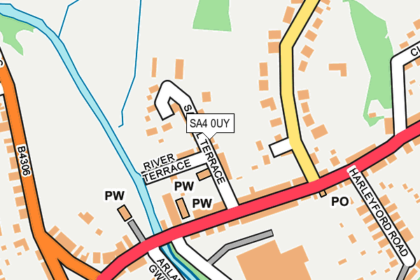 SA4 0UY map - OS OpenMap – Local (Ordnance Survey)