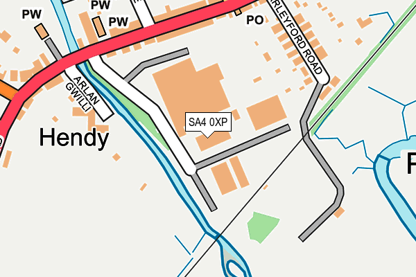 SA4 0XP map - OS OpenMap – Local (Ordnance Survey)