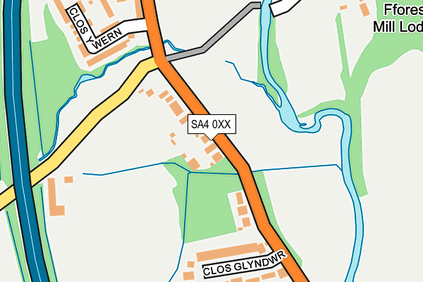 SA4 0XX map - OS OpenMap – Local (Ordnance Survey)