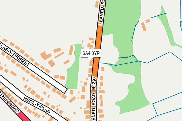 SA4 0YP map - OS OpenMap – Local (Ordnance Survey)