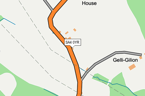 SA4 0YR map - OS OpenMap – Local (Ordnance Survey)