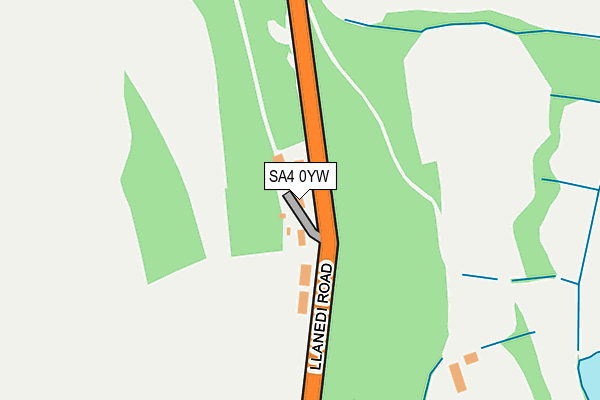 SA4 0YW map - OS OpenMap – Local (Ordnance Survey)