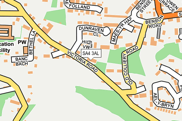 SA4 3AL map - OS OpenMap – Local (Ordnance Survey)