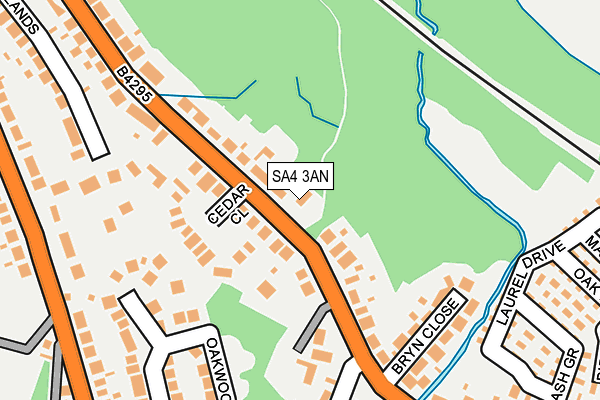 SA4 3AN map - OS OpenMap – Local (Ordnance Survey)