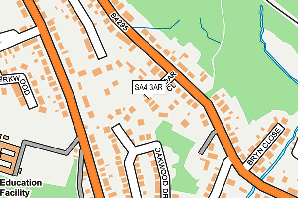 SA4 3AR map - OS OpenMap – Local (Ordnance Survey)