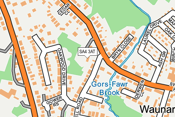 SA4 3AT map - OS OpenMap – Local (Ordnance Survey)