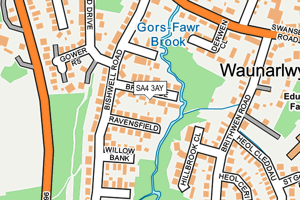 SA4 3AY map - OS OpenMap – Local (Ordnance Survey)